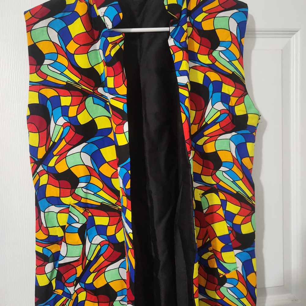 Colorful Geometric Patterned Vest